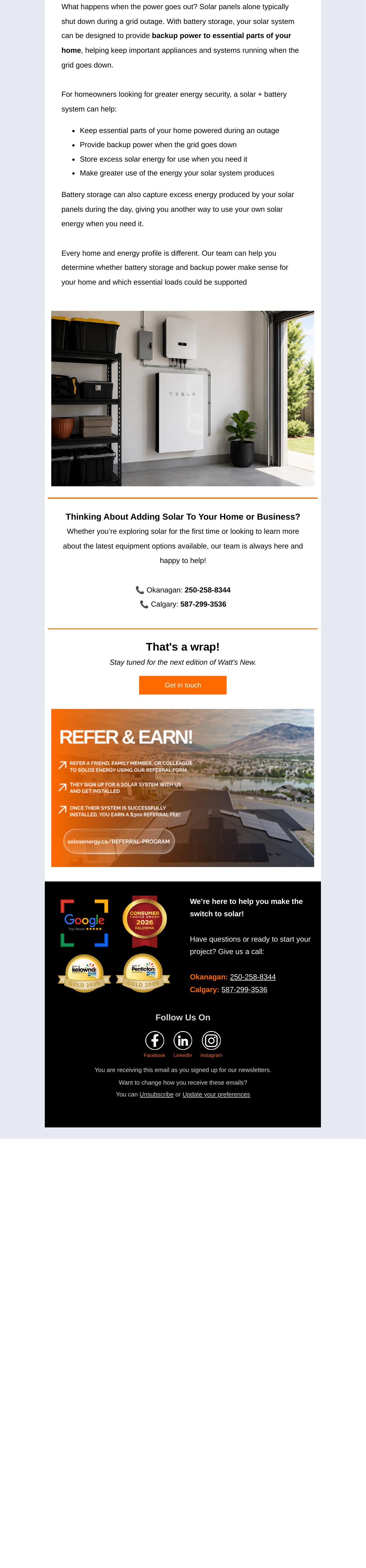 Watt's New August 2026 newsletter, second half