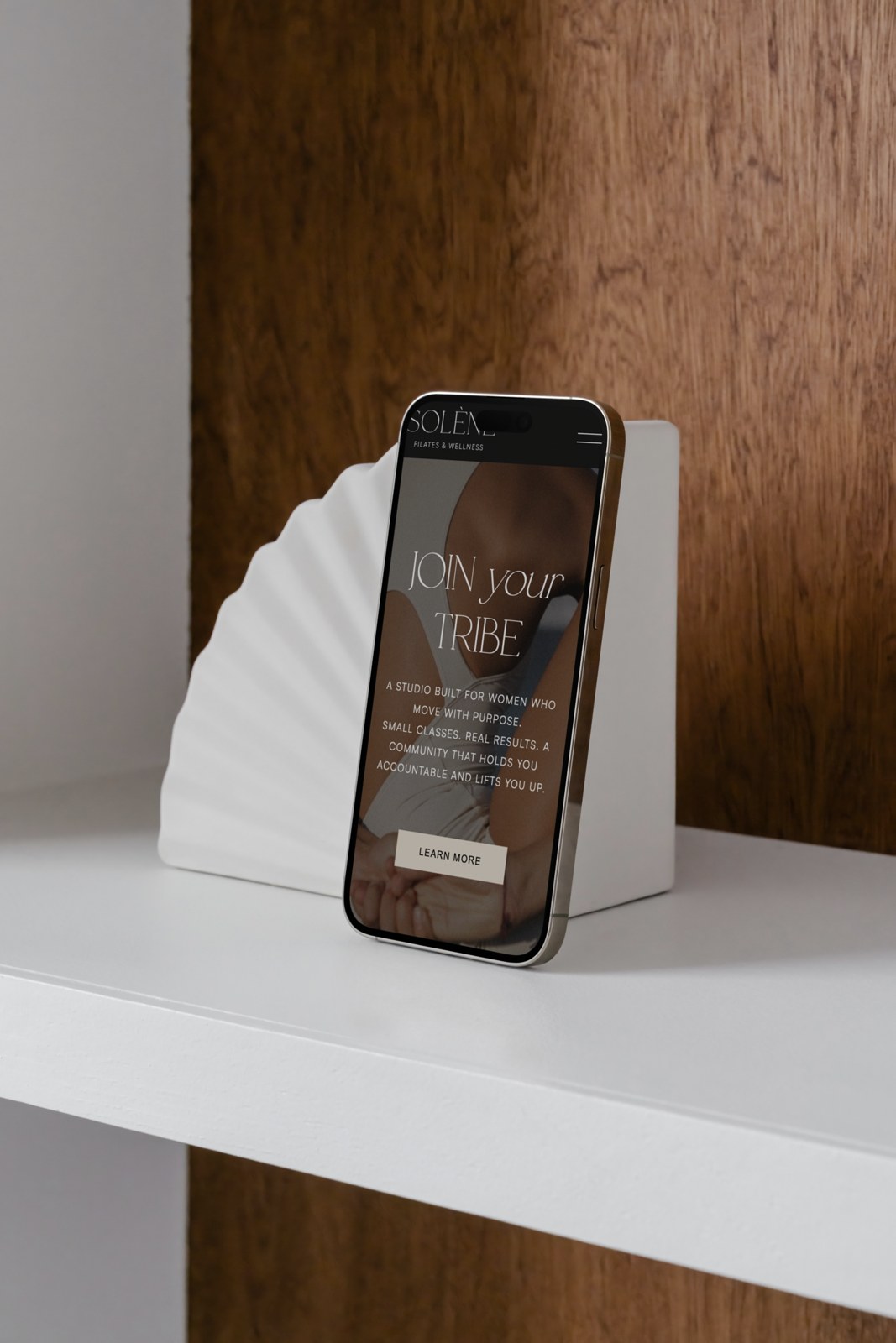 Solène website Join Your Tribe section on a mobile screen