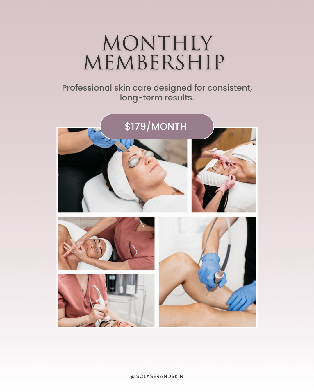 Instagram carousel: monthly skin care membership explained